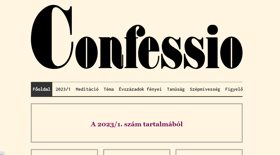 Confessio 2023,1. jó PNG