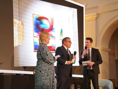 Kovács Levente „Elkötelezett polgár” kitüntetést vesz át, 2023 január Fotó: Kovács Zalán László