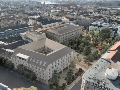 KRE Egyetemváros tervpályázat látványterv, a győztes pályázat 2024 - Archikon Architects építésziroda