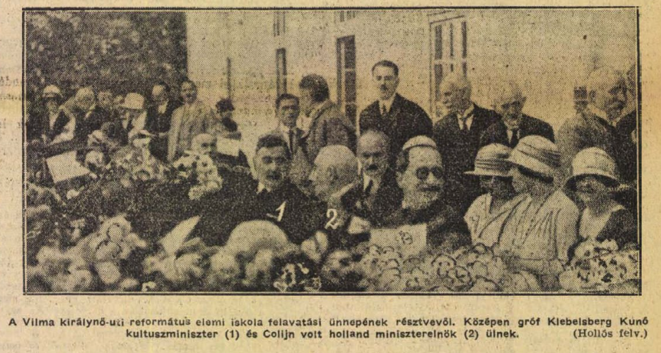 Julianna Református Iskola megnyitója - Pesti Hírlap, 1926. szeptember 14