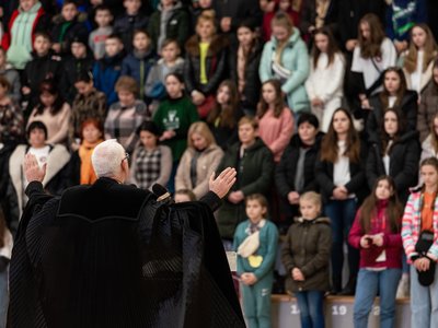 Balog Zoltán . Sátoraljaújhely Rákóczi Szövetség téli tábora kárpátaljaiaknak 2023 február - Fotó. Zelenka Attila