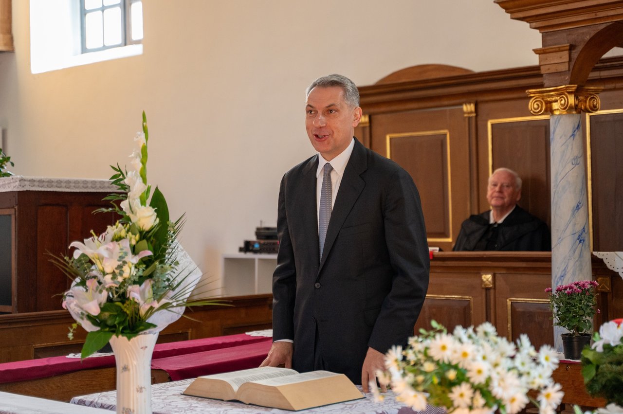 Lázár János a geszti templomban 2025. október 31-én- Fotó: Pocsai Petra