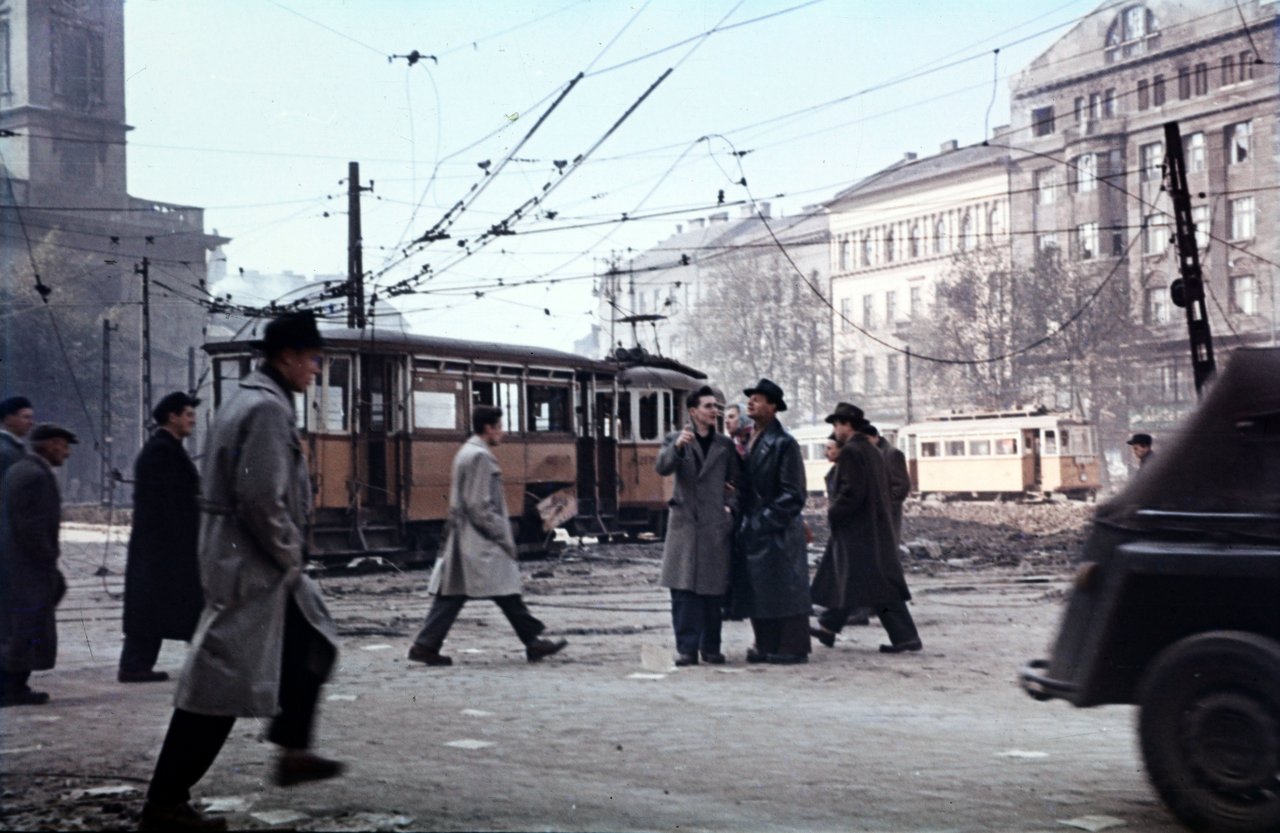 A Kálvin tér 1956-ban. Fotó: Fortepan/ Varga Béla Dr.