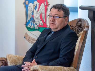 Gudor Botond esperes 2022. április 26-án az egységnap sajtótájékoztatóján. Fotó: Kiss Gábor