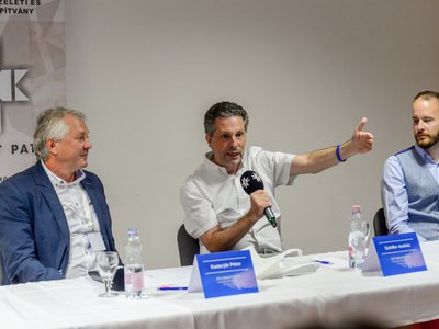 Nemzetközi zöldmozgalom: ellenünk, vagy általunk?- Reformátusok Szárszói Konferenciája 2021 Kaderják Péter, Schiffer András, Uri Dénes Mihály Fotó: Bazánth Ivola