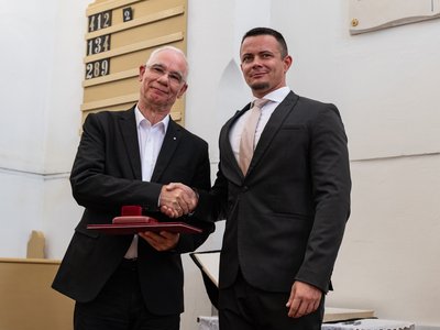 Balog Zoltán és Janiczak Dávid, Ózd polgármestere - Balog Zoltán Ózd díszpolgára lett - 2023 augusztus Fotó:L Zelenka Attila