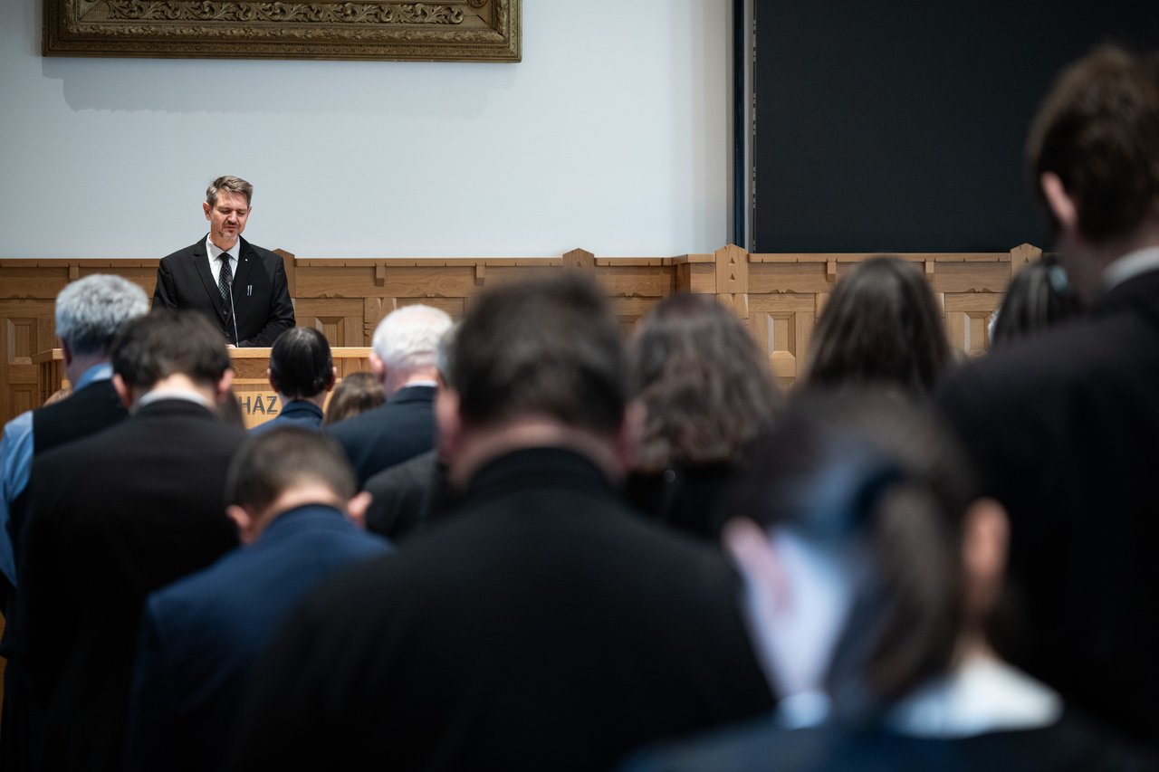 Lányi Gábor. KRE Dies Natalis 56-os megemlékezés 2026 - Fotó:Magyaródi Milán