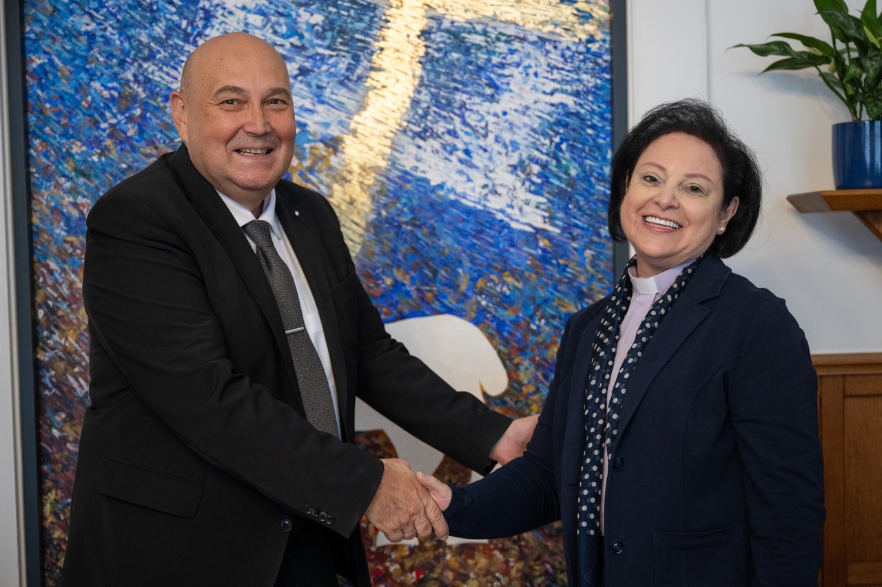 Najla Kassabnak, a Református Egyházak Világszövetsége  enöke, fotó 2025. okt. Sebestyén László