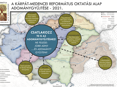 Református oktatási alap térkép Kárpát-medence