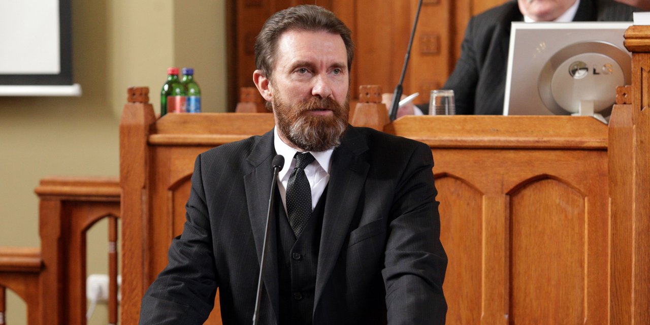 Buzogány Dezső erdélyi teológiai professzor, Vargosz fotója 2014. zsinati ülésen