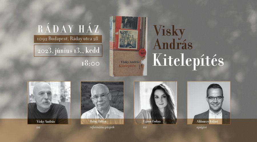 Visky Kitelepítés könyv beszélgetés 2023 június borítókép