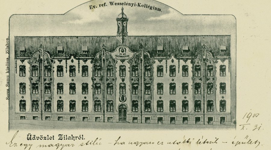 Illusztráció: Zilah, Wesselényi-kollégium, 1903 - képeslap
